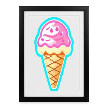 Ice - Framed poster (27 × 37 cm) - black - Front