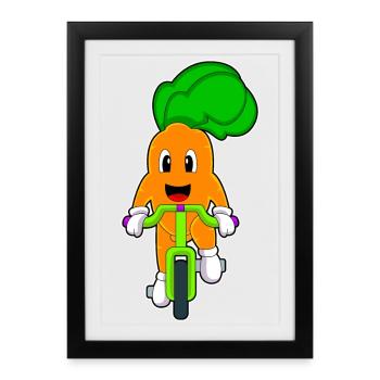 Vélo carotte - Affiche encadrée (27 × 37 cm) - noir - Devant