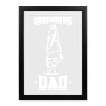 Windsurfer Dad - Framed poster (27 × 37 cm) - black - Front