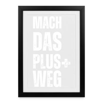 Motivierendes Druckdesign mit positivem Spruch - Gerahmtes Poster (27 × 37 cm) - Schwarz - Vorne