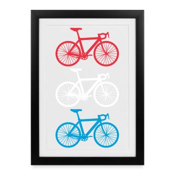 Cyclisme Luxembourg - Affiche encadrée (27 × 37 cm) - noir - Devant