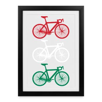 Cycling Hongrie - Affiche encadrée (27 × 37 cm) - noir - Devant