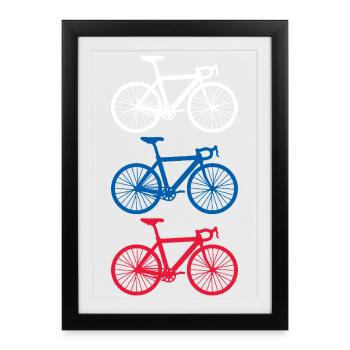 Bicycle Cycling Russia - Framed poster (27 × 37 cm) - black - Front