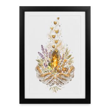 Pharmacien Collecteur d’herbes Pharmacien - Affiche encadrée (27 × 37 cm) - noir - Devant