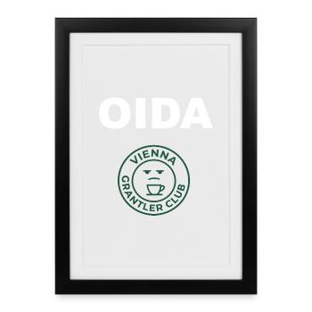 OIDA Vienna Grantler Club - Gerahmtes Poster (27 × 37 cm) - Schwarz - Vorne