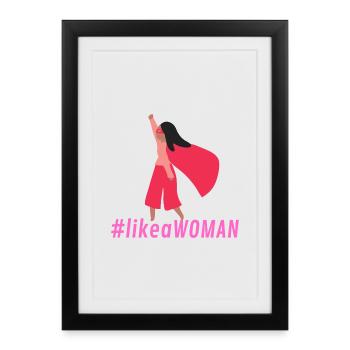 Cape de Force – Comme une Femme - Affiche encadrée (27 × 37 cm) - noir - Devant