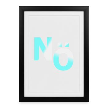 Non, non contre la démo - Affiche encadrée (27 × 37 cm) - noir - Devant