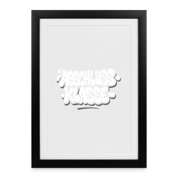 Graduating Class – Graffiti Style - Framed poster (27 × 37 cm) - black - Front