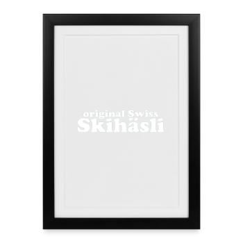 Skihäsli suisse original - Affiche encadrée (27 × 37 cm) - noir - Devant
