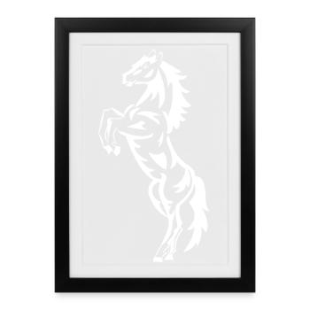 Horse, riding, rider, horses - Framed poster (27 × 37 cm) - black - Front