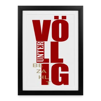 completely underpaid wage payment - Framed poster (27 × 37 cm) - black - Front