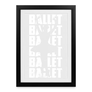Funny ballet - Framed poster (27 × 37 cm) - black - Front