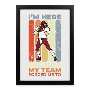 Drôle de dicton de football - Affiche encadrée (27 × 37 cm) - noir - Devant