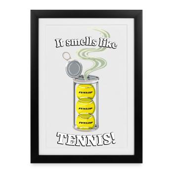 Tennis Shirt Hoodie Ball Box - Framed poster (27 × 37 cm) - black - Front