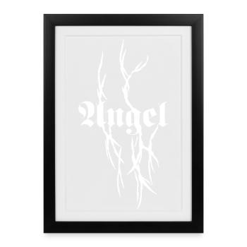 Gothic Thorns Typography - Framed poster (27 × 37 cm) - black - Front