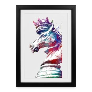 Chess sport art #chess #sport - Framed poster (27 × 37 cm) - black - Front