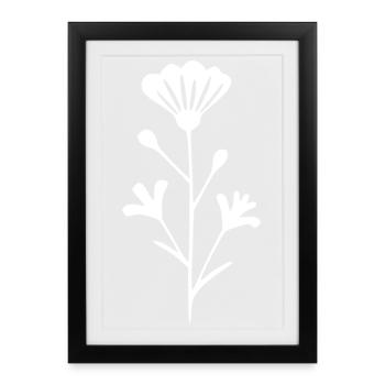 Fleurs Fleurs Fleur Fleurs Herbes Herbes - Affiche encadrée (27 × 37 cm) - noir - Devant