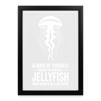 Dictons des perroquets Cadeau drôle de perroquet - Affiche encadrée (27 × 37 cm) - noir - Devant