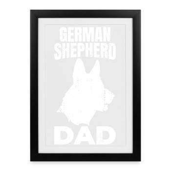 German Shepherd Dad - Framed poster (27 × 37 cm) - black - Front
