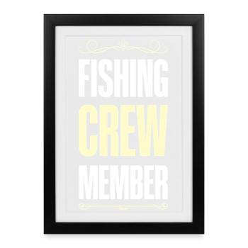 Fishing Crew - Gerahmtes Poster (27 × 37 cm) - Schwarz - Vorne