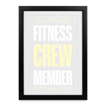 Équipe de remise en forme - Affiche encadrée (27 × 37 cm) - noir - Devant