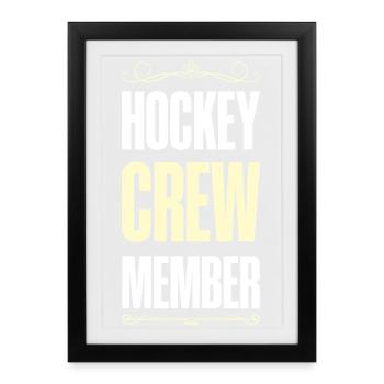 Hockey Crew - Affiche encadrée (27 × 37 cm) - noir - Devant