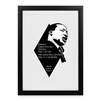 Martin Luther King Jr. Quota - Framed poster (27 × 37 cm) - black - Front