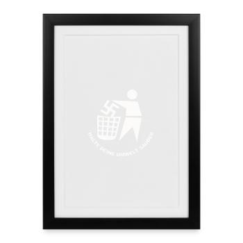 Halte Deine Umwelt Sauber - Gerahmtes Poster (27 × 37 cm) - Schwarz - Vorne