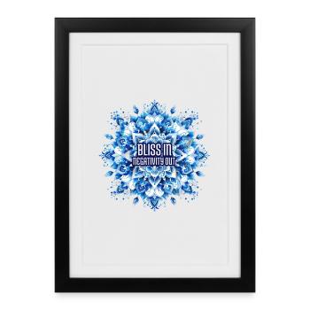 Bliss In - Mandala Yoga Om Meditation Spiritual - Framed poster (27 × 37 cm) - black - Front