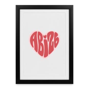 Abi 26 – Herzschrift - Affiche encadrée (27 × 37 cm) - noir - Devant