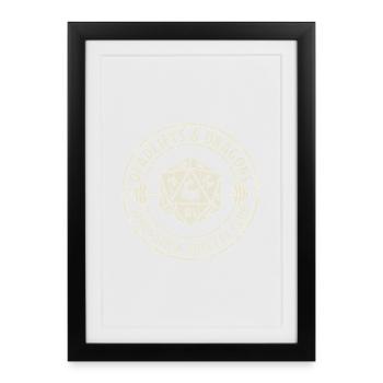 Deadlifts and Dragons Strength and Sorcery Club - Framed poster (27 × 37 cm) - black - Front