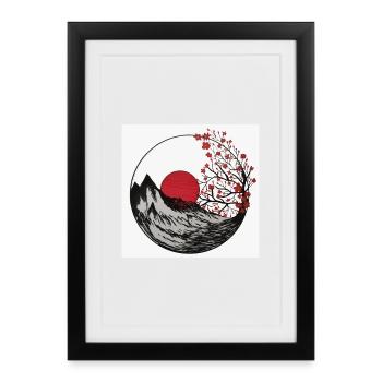 Mount Fuji - Framed poster (27 × 37 cm) - black - Front