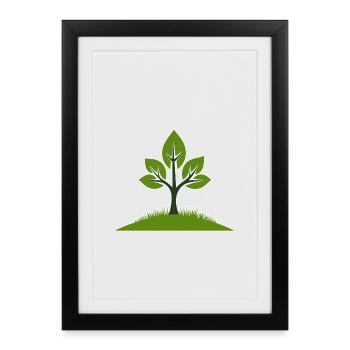 Vivid tree illustration for nature lovers - Framed poster (27 × 37 cm) - black - Front