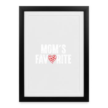 Le préféré de maman - Affiche encadrée (27 × 37 cm) - noir - Devant