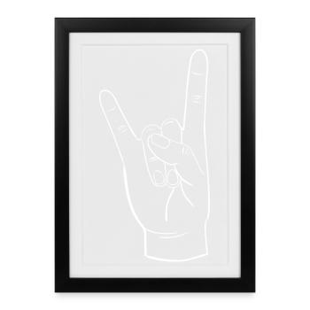 ROCHER - Affiche encadrée (27 × 37 cm) - noir - Devant