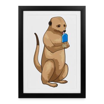 Meerkat popsicles - Framed poster (27 × 37 cm) - black - Front