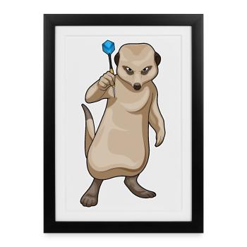 Suricate Dart Dart - Affiche encadrée (27 × 37 cm) - noir - Devant