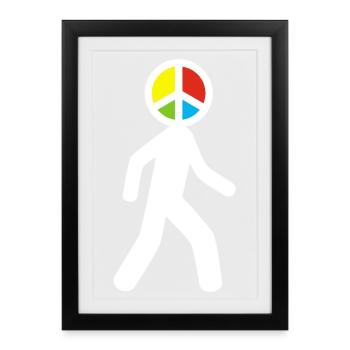 Man of Peace (white) - Framed poster (27 × 37 cm) - black - Front