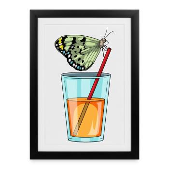 Butterfly Juice - Framed poster (27 × 37 cm) - black - Front