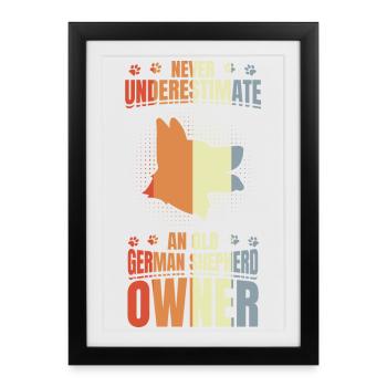 Shepherd Grandpa - Framed poster (27 × 37 cm) - black - Front