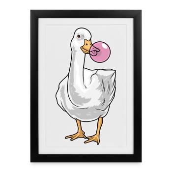 Duck Chewing Gum - Framed poster (27 × 37 cm) - black - Front