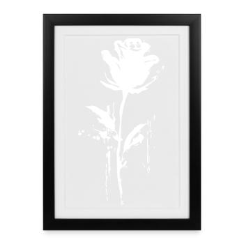 Éclaboussures de rose Style urbain - Affiche encadrée (27 × 37 cm) - noir - Devant