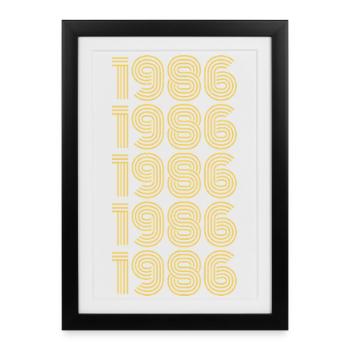 Sport 1986 - Affiche encadrée (27 × 37 cm) - noir - Devant