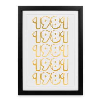 Né en 1981 - Affiche encadrée (27 × 37 cm) - noir - Devant