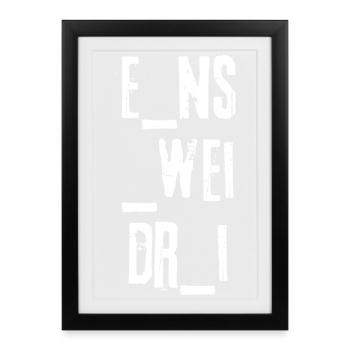 ONE, TWO, THREE - Framed poster (27 × 37 cm) - black - Front