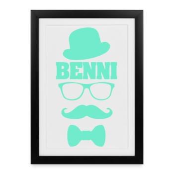 Benni as a first name - Framed poster (27 × 37 cm) - black - Front