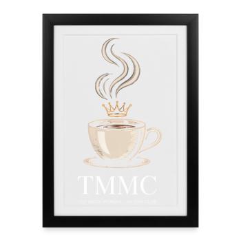 TMMC Trop de Femme Ma Coupe Club Café - Affiche encadrée (27 × 37 cm) - noir - Devant