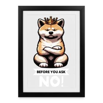 Before You Ask Akita Akita Owner Akita Lovers - Framed poster (27 × 37 cm) - black - Front