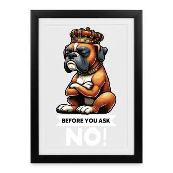 Before You Ask Boxer Boxer Owner Boxer Lovers - Framed poster (27 × 37 cm) - black - Front