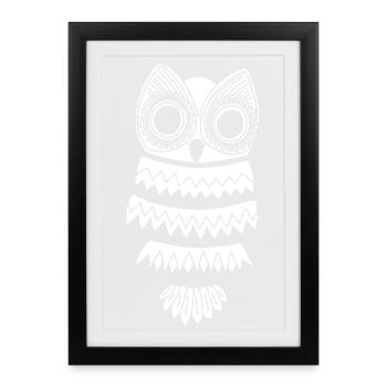 The White Owl - Framed poster (27 × 37 cm) - black - Front